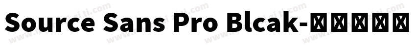 Source Sans Pro Blcak字体转换